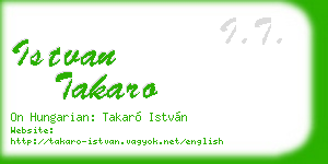 istvan takaro business card
